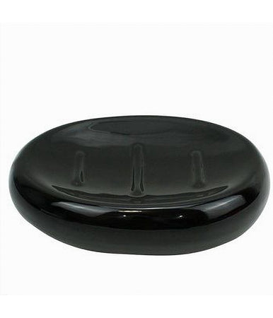 Piattino Per Sapone Ceramica Nera Porta Saponetta Moderno Accessorio Bagno 79250