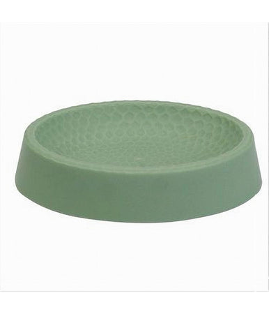 Piattino Per Sapone Decorato Verde Portasaponetta Moderno Accessorio Bagno 79788