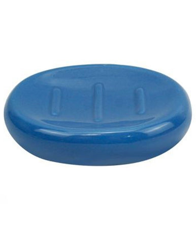 Piattino Per Sapone In Ceramica Blu Portasaponetta Moderno Accessori Bagno 79258
