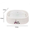 Piattino Per Sapone Porta Saponetta Decorato Scritta Paris Accessori Bagno 87042