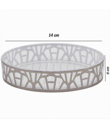 Piattino Porta Sapone Saponetta Accessorio Bagno Argento Stile Contemporaneo 59102