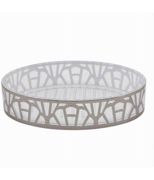 Piattino Porta Sapone Saponetta Accessorio Bagno Argento Stile Contemporaneo 59102