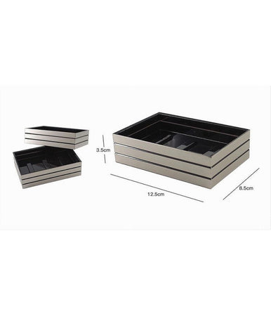Piattino Porta Sapone Saponetta Argento A Righe Stile Moderno Arredo Bagno 10391