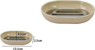 Piattino Porta Sapone Saponetta Beige Silver Accessori Bagno 12.5 X 9.5 Cm 79883 Casa e cucina/Bagno/Accessori e biancheria da bagno per bambini/Accessori/Dosatori e porta accessori/Piattini portasapone Trade Shop italia - Napoli, Commerciovirtuoso.it