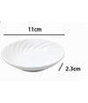 Piattino Porta Sapone Saponetta Ceramica Rigata Spirale Bianco Tondo Bagno 79959