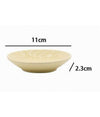 Piattino Porta Sapone Saponetta Ceramica Rigata Spirale Giallo Tondo Bagno 79962