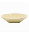 Piattino Porta Sapone Saponetta Ceramica Rigata Spirale Giallo Tondo Bagno 79962