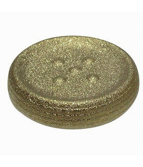 Piattino Porta Sapone Saponetta Dorato Rigato Accessorio Arredo Per Bagno 59936