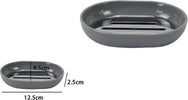 Piattino Porta Sapone Saponetta Grigio Silver Accessori Bagno 12.5x9.5 Cm 79895 Casa e cucina/Bagno/Accessori e biancheria da bagno per bambini/Accessori/Dosatori e porta accessori/Piattini portasapone Trade Shop italia - Napoli, Commerciovirtuoso.it