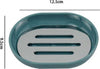 Piattino-Porta-Sapone-Saponetta-Verde-Petrolio-Silver-Bagno-12.5-X-9.5-Cm-69476