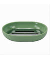 Piattino Porta Sapone Saponetta Verde Silver Accessori Bagno 12.5x9.5x2.5cm 79877