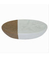 Piattino Portasapone Saponetta Bianco Decoro Marino Con Righe Marroni Bagno 79270
