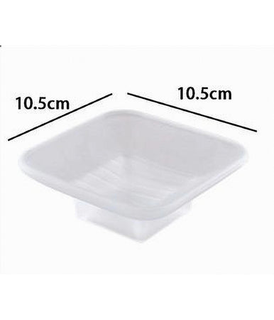 Piattino Ricambio Porta Sapone In Vetro Satinato Quadrato Bagno Accessorio 87264