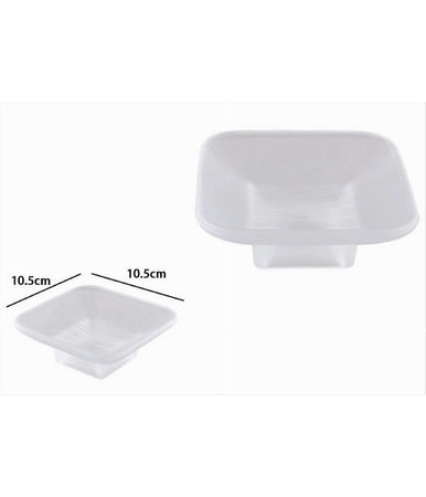 Piattino Ricambio Porta Sapone In Vetro Satinato Quadrato Bagno Accessorio 87264