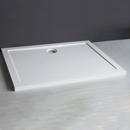 Piatto-Doccia-Acrilico-Rettangolare-Bianco-Scarico-Incluso-altezza-5cm