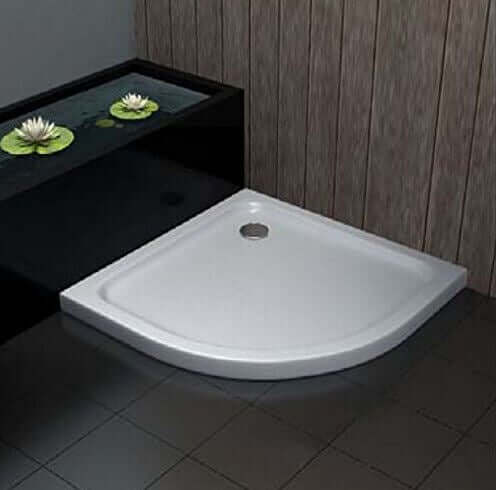 Piatto Doccia Angolare Bianco in Acrilico H 5cm Piatto Doccia Design Semicircolare Rinforzato Con Piletta Inclusa Casa e cucina/Bagno/Attrezzature per bagni/Docce e componenti doccia/Box doccia Shopbagno.it - Roma, Commerciovirtuoso.it