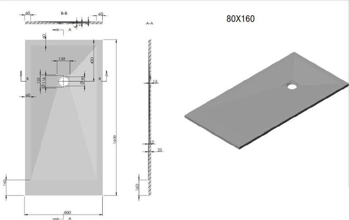 Piatto Doccia Bianco Marmo Resina Super Sottile H 2.5 Cm Piatto Doccia Design Moderno Griglia Di Scarico Cromata Casa e cucina/Bagno/Attrezzature per bagni/Docce e componenti doccia/Box doccia Shopbagno.it - Roma, Commerciovirtuoso.it