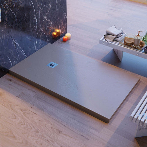 Piatto Doccia in Mineralmarmo effetto pietra Tortora Scarico Laterale Made in Italy Amalfi piatto doccia grigio tortora minimal design moderno effetto pietra Fai da te/Attrezzature per cucine e bagni/Attrezzature per bagni/Docce e componenti doccia/Box doccia StileBagno - Roma, Commerciovirtuoso.it