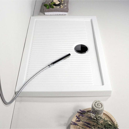 Piatto doccia in Porcellana Altezza 6,5 cm Bianco Quadrato o Rettangolare Fai da te/Attrezzature per cucine e bagni/Attrezzature per bagni/Docce e componenti doccia/Piatti doccia Ogomondo - Martina Franca, Commerciovirtuoso.it
