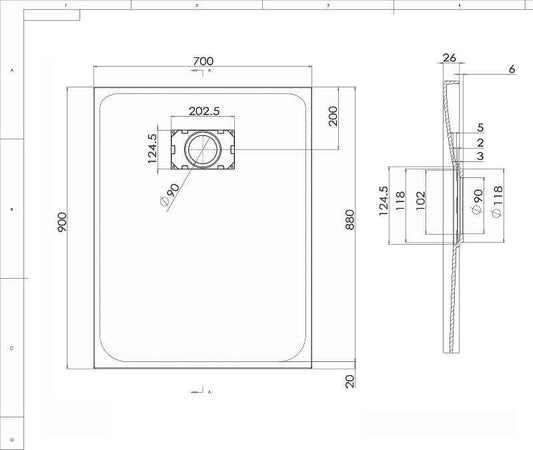 Piatto Doccia In SMC Effetto Pietra - Beige