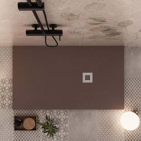 Piatto Doccia Mineralmarmo Ardesia effetto Pietra Marrone Cioccolato Fai da te/Attrezzature per cucine e bagni/Attrezzature per bagni/Docce e componenti doccia/Piatti doccia StileBagno - Roma, Commerciovirtuoso.it