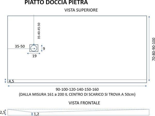 Piatto Doccia Mineralmarmo Ardesia effetto Pietra Marrone Cioccolato Fai da te/Attrezzature per cucine e bagni/Attrezzature per bagni/Docce e componenti doccia/Piatti doccia StileBagno - Roma, Commerciovirtuoso.it