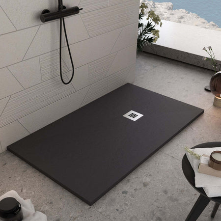 Piatto Doccia Mineralmarmo Ardesia effetto Pietra Nero Fai da te/Attrezzature per cucine e bagni/Attrezzature per bagni/Docce e componenti doccia/Piatti doccia StileBagno - Roma, Commerciovirtuoso.it