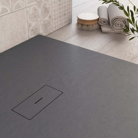 Piatto Doccia Mineralmarmo effetto pietra Antracite DUBAI Fai da te/Attrezzature per cucine e bagni/Attrezzature per bagni/Docce e componenti doccia/Piatti doccia StileBagno - Roma, Commerciovirtuoso.it
