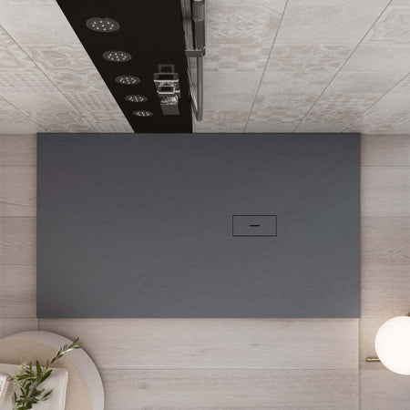 Piatto Doccia Mineralmarmo effetto pietra Antracite DUBAI Fai da te/Attrezzature per cucine e bagni/Attrezzature per bagni/Docce e componenti doccia/Piatti doccia StileBagno - Roma, Commerciovirtuoso.it