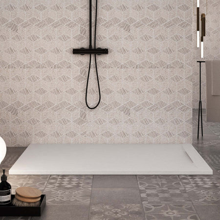 Piatto-Doccia-Mineralmarmo-effetto-Pietra-Ardesia-Bianco-Venice