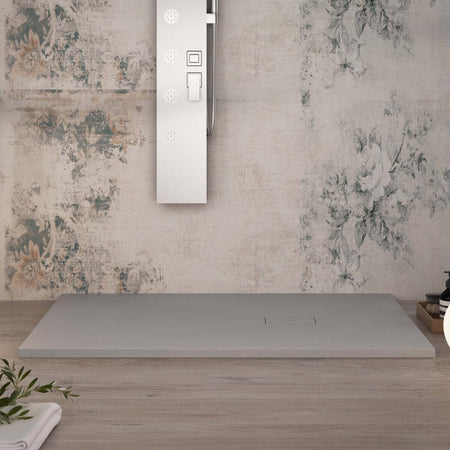 Piatto Doccia Mineralmarmo effetto pietra Grigio Chiaro DUBAI Fai da te/Attrezzature per cucine e bagni/Attrezzature per bagni/Docce e componenti doccia/Piatti doccia StileBagno - Roma, Commerciovirtuoso.it