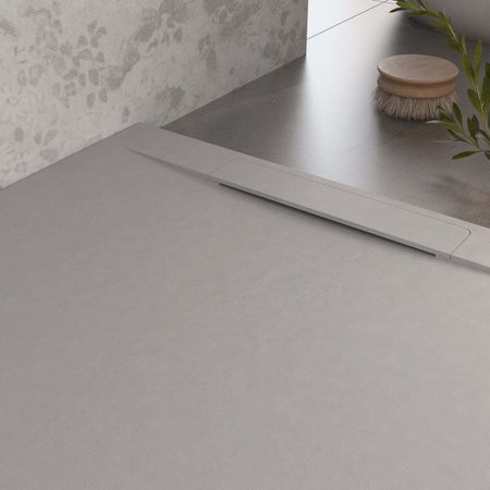 Piatto-Doccia-Mineralmarmo-effetto-pietra-Grigio-Chiaro-Venice