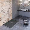 Piatto-Doccia-Mineralmarmo-effetto-pietra-made-in-Italy-scarico-centrale-colore-Antracite-modello-AMALFI