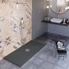 Piatto-Doccia-Mineralmarmo-effetto-pietra-made-in-Italy-scarico-centrale-colore-Antracite-modello-AMALFI