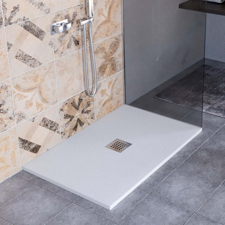Piatto-Doccia-Mineralmarmo-effetto-pietra-made-in-Italy-scarico-centrale-colore-Grigio-modello-AMALFI