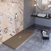 Piatto-Doccia-Mineralmarmo-effetto-pietra-made-in-Italy-scarico-centrale-colore-Marrone-modello-AMALFI