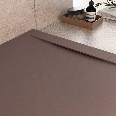 Piatto-Doccia-Mineralmarmo-effetto-pietra-Marrone-Venice