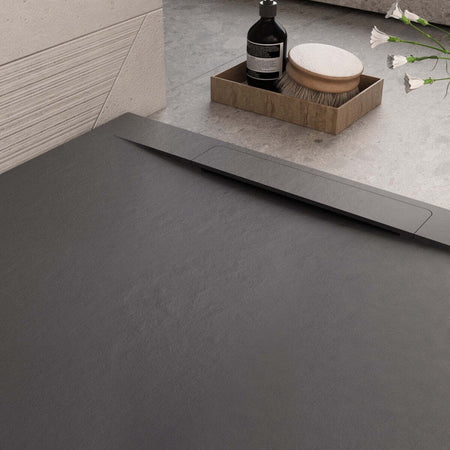 Piatto-Doccia-Mineralmarmo-effetto-pietra-Nero-Venice