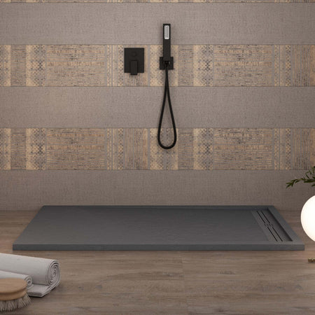 Piatto Doccia Mineralmarmo Griglia Laterale Antracite Sun Fai da te/Attrezzature per cucine e bagni/Attrezzature per bagni/Docce e componenti doccia/Piatti doccia StileBagno - Roma, Commerciovirtuoso.it
