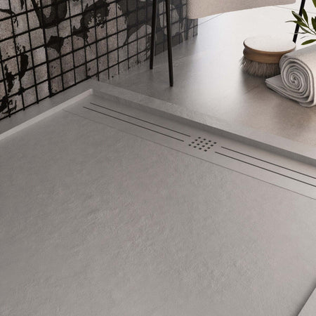 Piatto Doccia Mineralmarmo Griglia Laterale Grigio Chiaro Sun Fai da te/Attrezzature per cucine e bagni/Attrezzature per bagni/Docce e componenti doccia/Piatti doccia StileBagno - Roma, Commerciovirtuoso.it