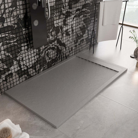Piatto Doccia Mineralmarmo Griglia Laterale Grigio Chiaro Unique Fai da te/Attrezzature per cucine e bagni/Attrezzature per bagni/Docce e componenti doccia/Piatti doccia StileBagno - Roma, Commerciovirtuoso.it