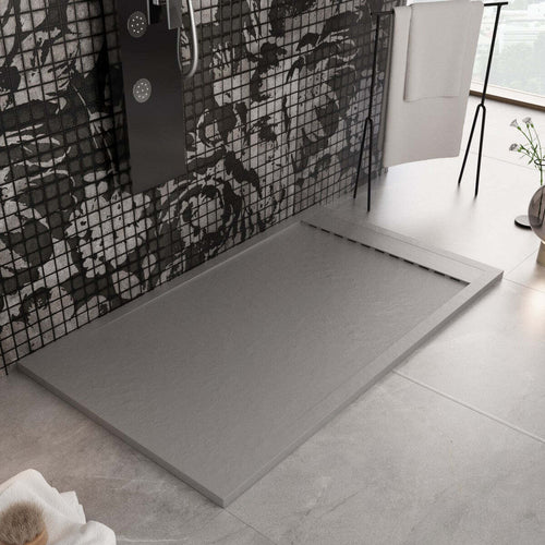 Piatto Doccia Mineralmarmo Griglia Laterale Grigio Chiaro Unique Fai da te/Attrezzature per cucine e bagni/Attrezzature per bagni/Docce e componenti doccia/Piatti doccia StileBagno - Roma, Commerciovirtuoso.it