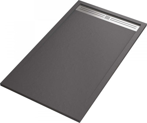 Piatto Doccia Mineralmarmo Griglia Laterale inox Antracite Moon Fai da te/Attrezzature per cucine e bagni/Attrezzature per bagni/Docce e componenti doccia/Piatti doccia StileBagno - Roma, Commerciovirtuoso.it