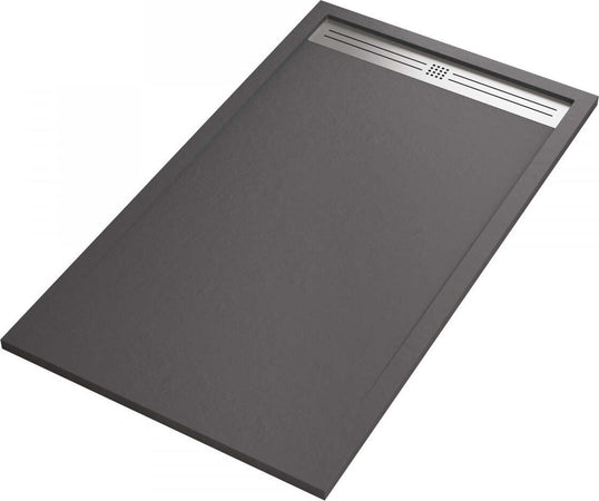 Piatto Doccia Mineralmarmo Griglia Laterale inox Antracite Moon Fai da te/Attrezzature per cucine e bagni/Attrezzature per bagni/Docce e componenti doccia/Piatti doccia StileBagno - Roma, Commerciovirtuoso.it