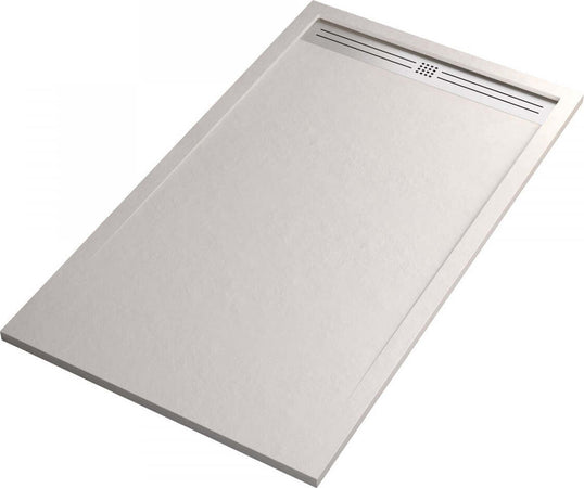 Piatto Doccia Mineralmarmo Griglia Laterale inox Bianco Moon Fai da te/Attrezzature per cucine e bagni/Attrezzature per bagni/Docce e componenti doccia/Piatti doccia StileBagno - Roma, Commerciovirtuoso.it