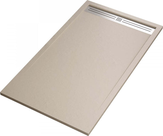 Piatto Doccia Mineralmarmo Griglia Laterale inox Crema Moon Fai da te/Attrezzature per cucine e bagni/Attrezzature per bagni/Docce e componenti doccia/Piatti doccia StileBagno - Roma, Commerciovirtuoso.it
