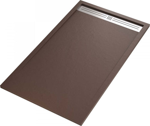 Piatto Doccia Mineralmarmo Griglia Laterale inox Marrone Moon Fai da te/Attrezzature per cucine e bagni/Attrezzature per bagni/Docce e componenti doccia/Piatti doccia StileBagno - Roma, Commerciovirtuoso.it
