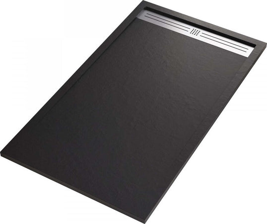 Piatto Doccia Mineralmarmo Griglia Laterale inox Nero Moon Fai da te/Attrezzature per cucine e bagni/Attrezzature per bagni/Docce e componenti doccia/Piatti doccia StileBagno - Roma, Commerciovirtuoso.it