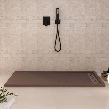 Piatto Doccia Mineralmarmo Griglia Laterale Marrone Sun Fai da te/Attrezzature per cucine e bagni/Attrezzature per bagni/Docce e componenti doccia/Piatti doccia StileBagno - Roma, Commerciovirtuoso.it
