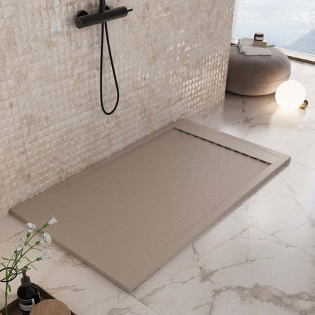 Piatto Doccia Mineralmarmo Griglia Laterale Moka Unique Fai da te/Attrezzature per cucine e bagni/Attrezzature per bagni/Docce e componenti doccia/Piatti doccia StileBagno - Roma, Commerciovirtuoso.it